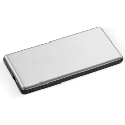 Rozświetlone logo - powerbank 4000mAh / Srebrny / czarny LT91288-N0502