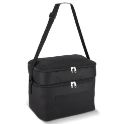 R-PET 600D Dwukomorowa torba chłodząca 30 x 20 x 24 cm 12L / Czarny LT95393-N0002