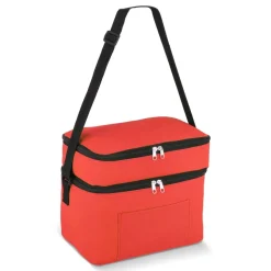 R-PET 600D Dwukomorowa torba chłodząca 30 x 20 x 24 cm 12L / Czerwony LT95393-N0021