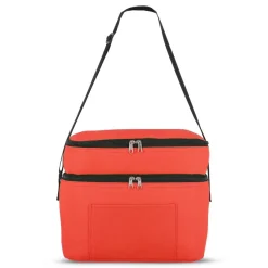 R-PET 600D Dwukomorowa torba chłodząca 30 x 20 x 24 cm 12L / Czerwony LT95393-N0021