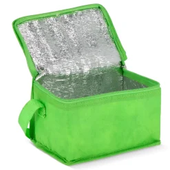R-PET 6 Torba chłodząca na puszki z włókniny 20 x 13 x 12,5 cm 75g/m² / Jasnozielony LT95390-N0032