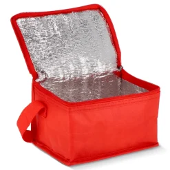 R-PET 6 Torba chłodząca na puszki z włókniny 20 x 13 x 12,5 cm 75g/m² / Czerwony LT95390-N0021