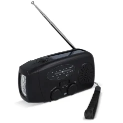 SafeSound Radio awaryjne zasilane energią słoneczną i korbką / Czerwony LT95607-N0021