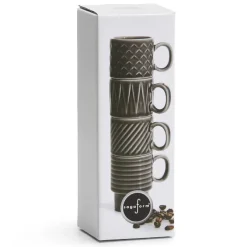 Sagaform Coffee & More Kubek do espresso 4 szt. 100ml / Ciemnoszary LT52204-N0060