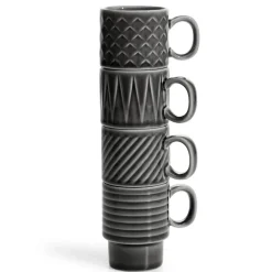 Sagaform Coffee & More Kubek do espresso 4 szt. 100ml / Ciemnoszary LT52204-N0060