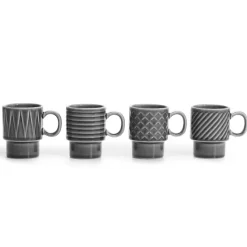 Sagaform Coffee & More Kubek do espresso 4 szt. 100ml / Ciemnoszary LT52204-N0060