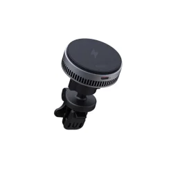 Samochodowy uchwyt do telefonu, magnetyczna ładowarka bezprzewodowa 15W Aukey / Czarny VAM09-03