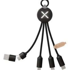 SCX.design C14 kabel do ładowania 5 w 1 o mocy 15 W / Czarny 2PX17990
