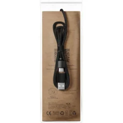 SCX.design C37 kabel do ładowania z podświetlanym logo 5-w-1 rPET i z okrągłą drewnianą obudową / Drewno 2PX07171