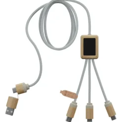 SCX.design C49 kabel do ładowania 5 w 1 / Jasnobrązowy 2PX12670