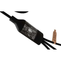 SCX.design C50 kabel szybkiego ładowania 5 w 1 o mocy 100 W/5 A z wyświetlaczem cyfrowym / Czarny 2PX16290