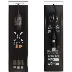 SCX.design C50 kabel szybkiego ładowania 5 w 1 o mocy 100 W/5 A z wyświetlaczem cyfrowym / Czarny 2PX16290