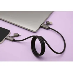 SCX.design C59 magnetyczny kabel do ładowania o mocy 100 W w izolacji z silikonu / Czarny 2PX21590