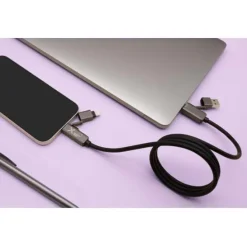 SCX.design C59 magnetyczny kabel do ładowania o mocy 100 W w izolacji z silikonu / Czarny 2PX21590