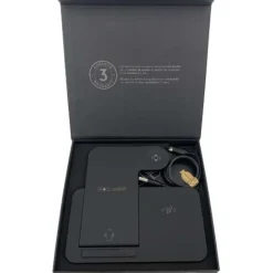 SCX.design W28 bezprzewodowa baza ładująca 3 w 1 ze stojakiem na telefon / Czarny 2PX13590