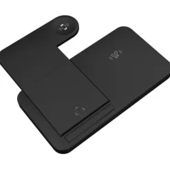 SCX.design W28 bezprzewodowa baza ładująca 3 w 1 ze stojakiem na telefon / Czarny 2PX13590