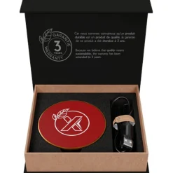 SCX.design W13 drewniana bezprzewodowa stacja ładująca / Mid red 2PX05121