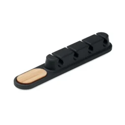 Silikonowy organizer kabli / Czarny MO2824-03
