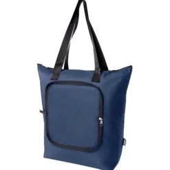 Składana torba termiczna EcoFold z materiału RPET, o pojemności 15 l / Granatowy 13009255