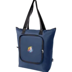 Składana torba termiczna EcoFold z materiału RPET, o pojemności 15 l / Granatowy 13009255