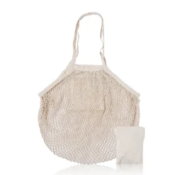 Składana torba z siateczki, 100% bawełny, z rączkami / NetFoldable / Natural IP31113680