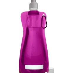 Składany bidon 420 ml z karabińczykiem / Różowy V6503-21