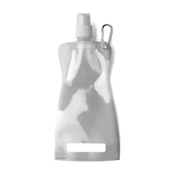 Składany bidon 420 ml z karabińczykiem / Srebrny V6503-32