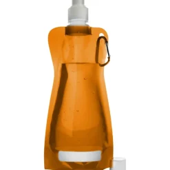 Składany bidon 420 ml z karabińczykiem / Pomarańczowy V6503-07