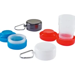 Składany kubek 200 ml z pojemniczkiem na tabletki / Foldcup / Royal blue IP26027964
