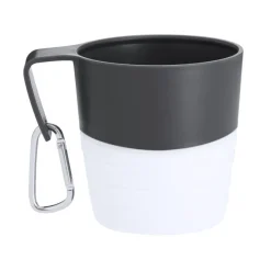 Składany kubek podróżny 340 ml z karabińczykiem / Biały VA669-02