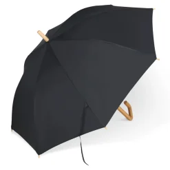 Składany parasol 23” z plastiku z recyklingu automatycznie otwierany / Czarny LT97113-N0002