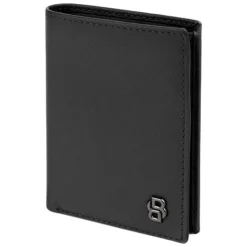Składany portfel na karty Double B Saffiano Grey / Czarny HLE526A
