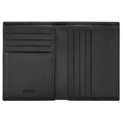 Składany portfel na karty Double B Saffiano Grey / Czarny HLE526A