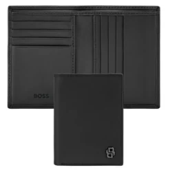 Składany portfel na karty Double B Saffiano Grey / Czarny HLE526A