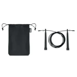 Skakanka z etui RPET / Czarny MO6217-03