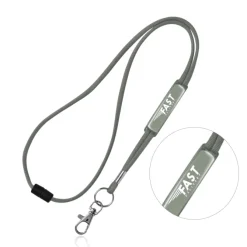 Smycz z karabińczykiem regulowana / Ribbon / Light Grey IP14081295