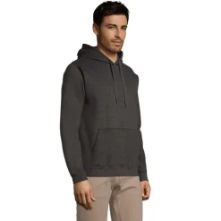 SNAKE sweter z kapturem / Charcoal melange S47101-CE-XS