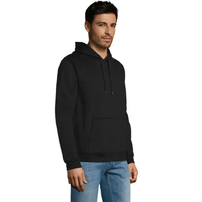 SNAKE sweter z kapturem / Czarny / Czarny opal S47101-BK-M