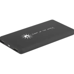 Solarny podświetlany powerbank SCX.design P30 / Czarny 2PX02190