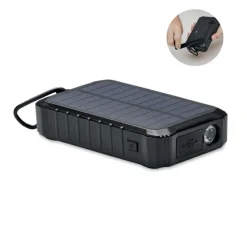Solarny power bank 8000 mAh / Czarny MO6841-03