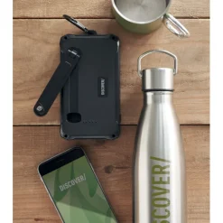 Solarny power bank 8000 mAh / Czarny MO6841-03
