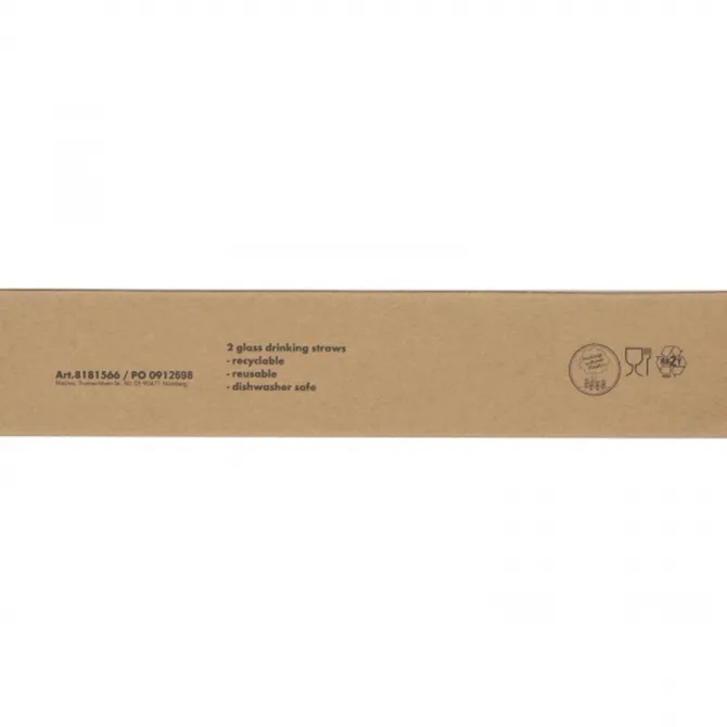 Słomki do napojów szklane 2 szt. 21 cm MARCELINA / Przeźroczysty 8181566
