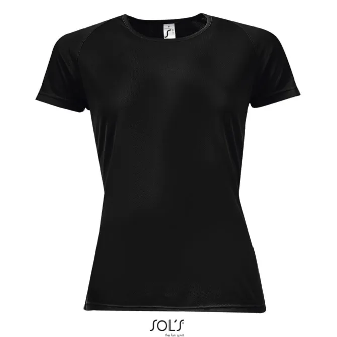 SPORTY Damski T-Shirt 140g / Czarny / Czarny opal S01159-BK-XXL