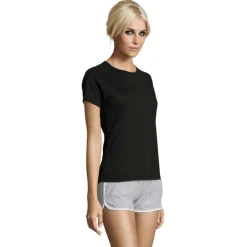 SPORTY Damski T-Shirt 140g / Czarny / Czarny opal S01159-BK-XXL
