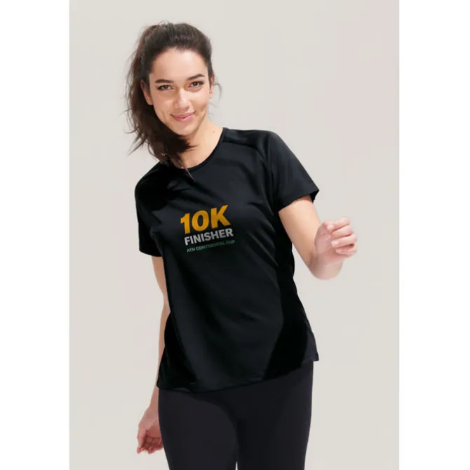SPORTY Damski T-Shirt 140g / Czarny / Czarny opal S01159-BK-XXL