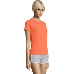 SPORTY Damski T-Shirt 140g / Neonowy róż 2 S01159-NP-L