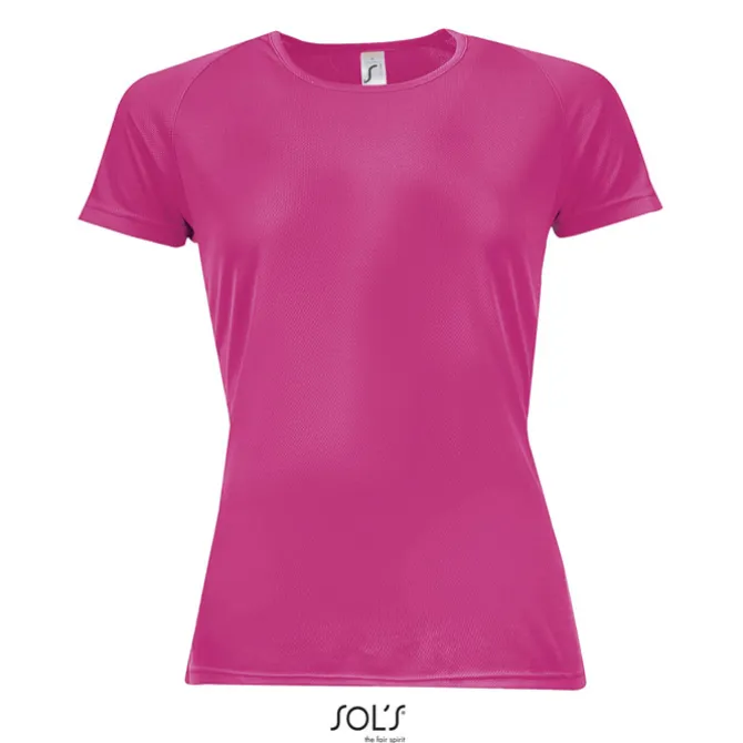 SPORTY Damski T-Shirt 140g / Neonowy róż 2 S01159-NP-M