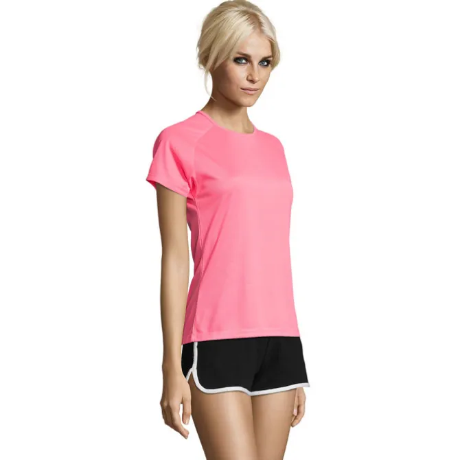 SPORTY Damski T-Shirt 140g / Neonowy róż 2 S01159-NP-M