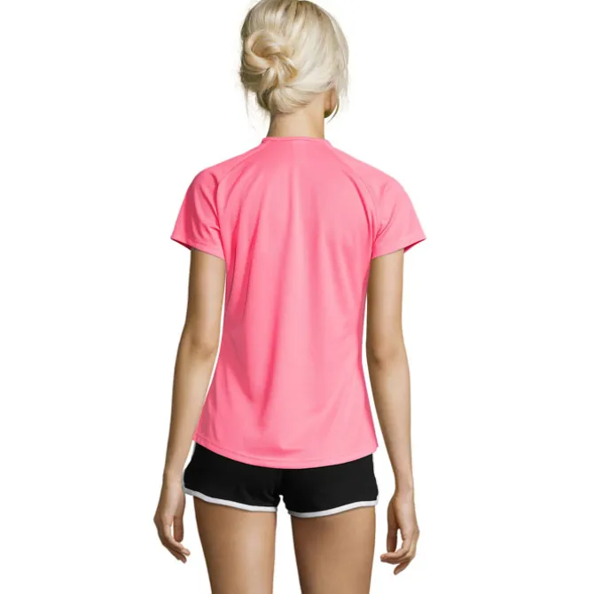 SPORTY Damski T-Shirt 140g / Neonowy róż 2 S01159-NP-M