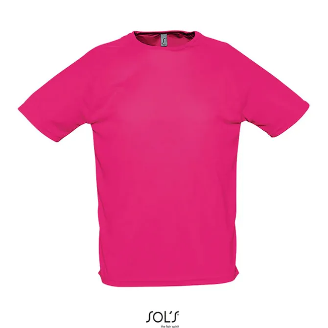 SPORTY Męski T-SHIRT 140g / Neonowy róż 2 S11939-NP-XS